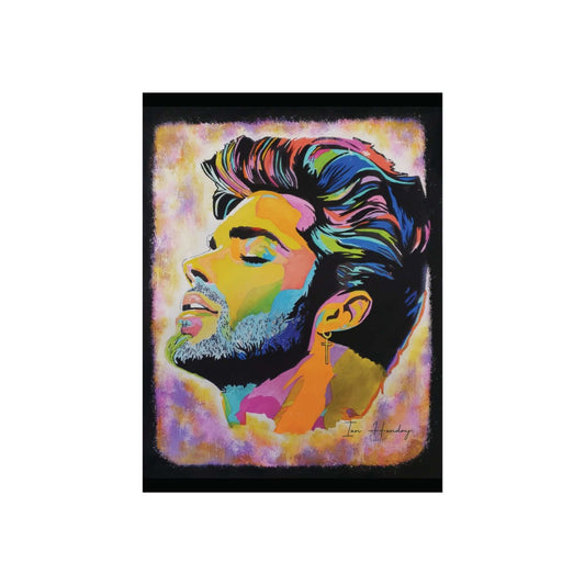 Tropicana Soul by PopDragon Art – Limited Edition Print, George Michael inspired, bold textured pop art
