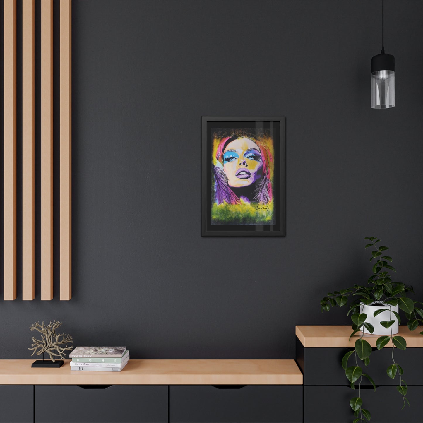 Pop Icon in Colour - Limited Edition Fine Art Print (Signed by Artist Painter) Framed| Popdragon Art