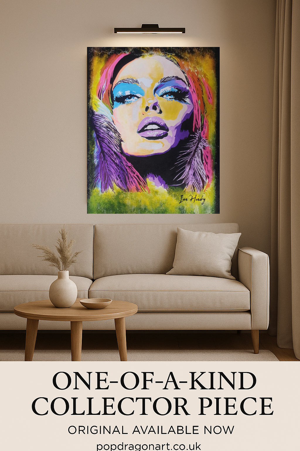 Original Painting Pop Icon on Canvas| Popdragon Art