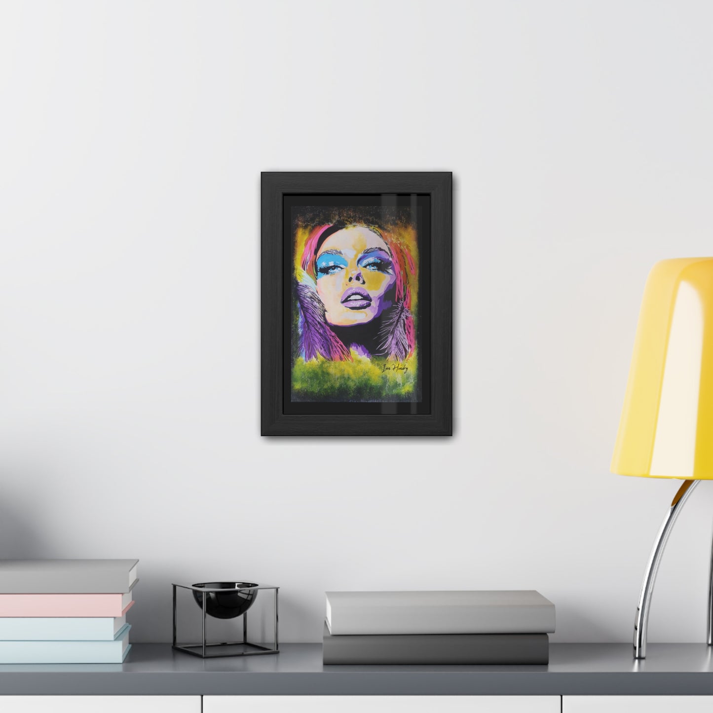 Pop Icon in Colour - Limited Edition Fine Art Print (Signed by Artist Painter) Framed| Popdragon Art