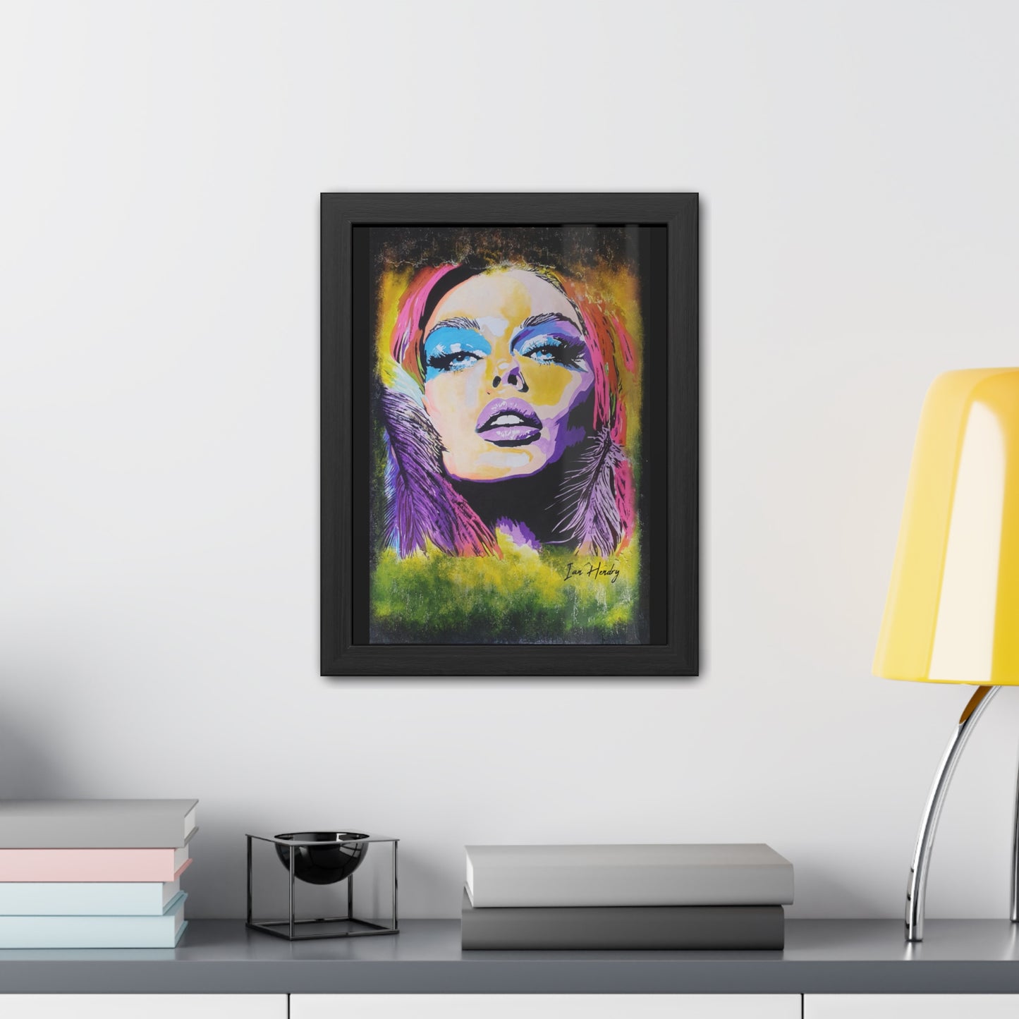Pop Icon in Colour - Limited Edition Fine Art Print (Signed by Artist Painter) Framed| Popdragon Art