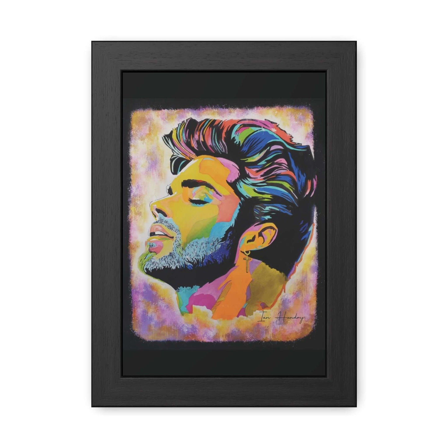 Tropicana Soul by PopDragon Art – Limited Edition Print, George Michael inspired, bold textured pop art
