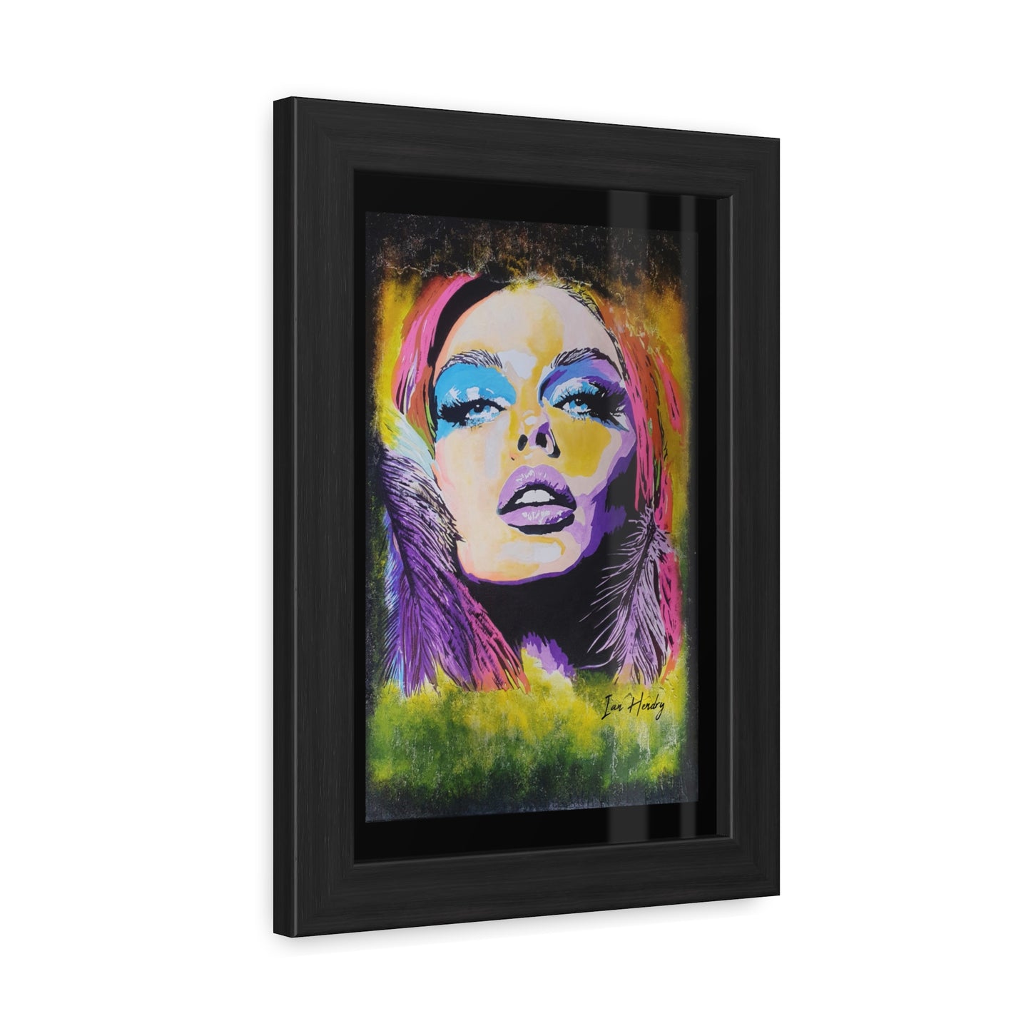 Pop Icon in Colour - Limited Edition Fine Art Print (Signed by Artist Painter) Framed| Popdragon Art