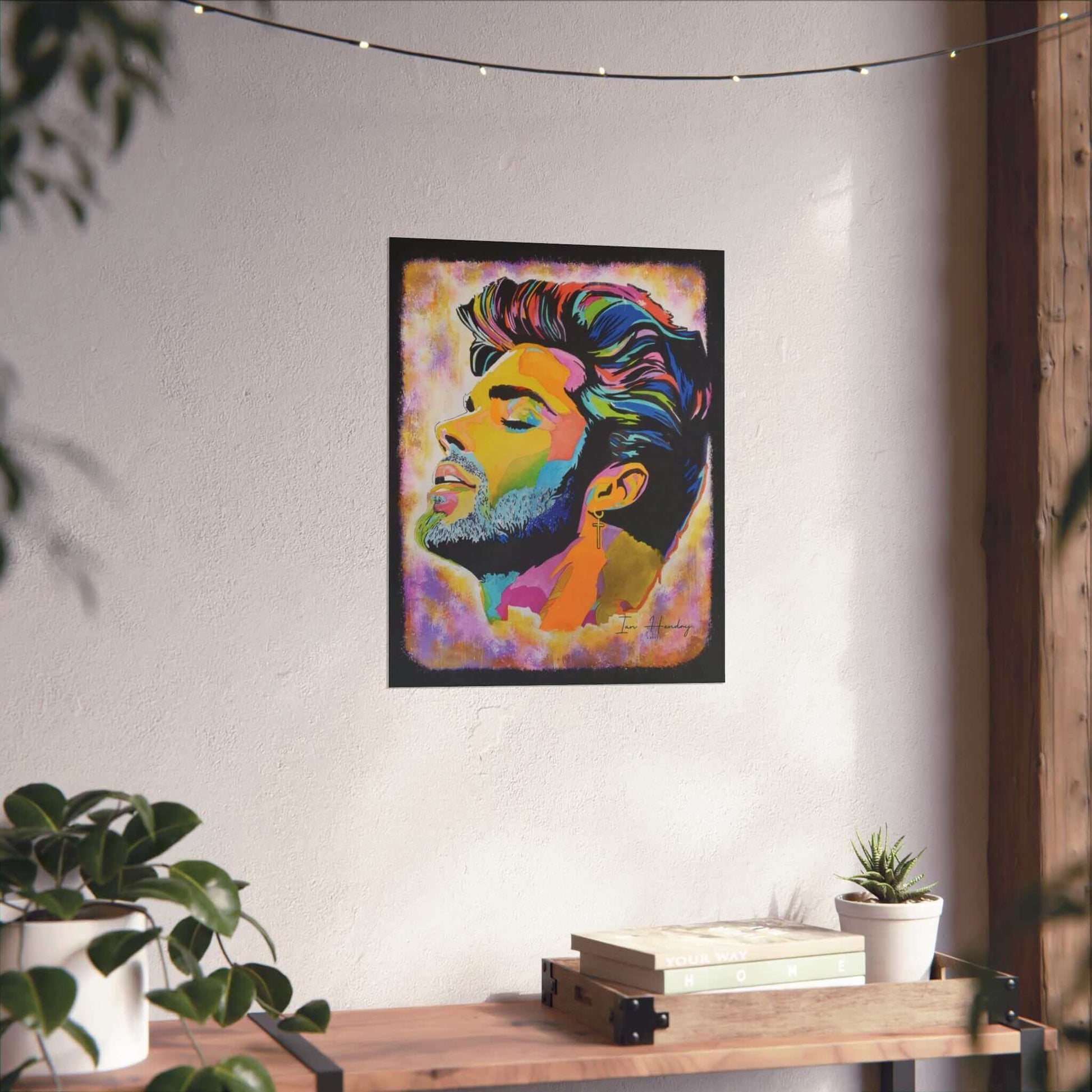 Tropicana Soul by PopDragon Art – Limited Edition Print, George Michael inspired, bold textured pop art
