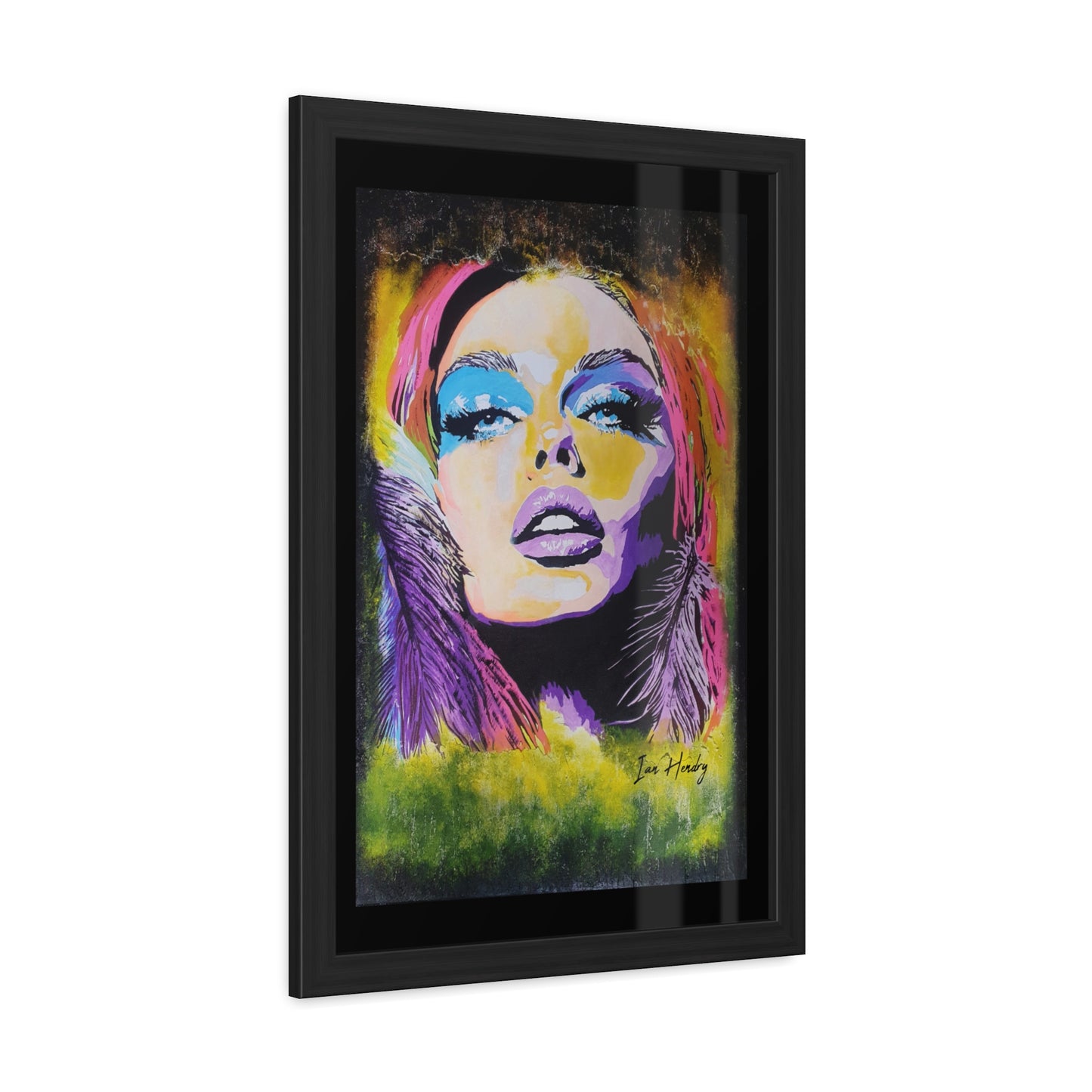 Pop Icon in Colour - Limited Edition Fine Art Print (Signed by Artist Painter) Framed| Popdragon Art