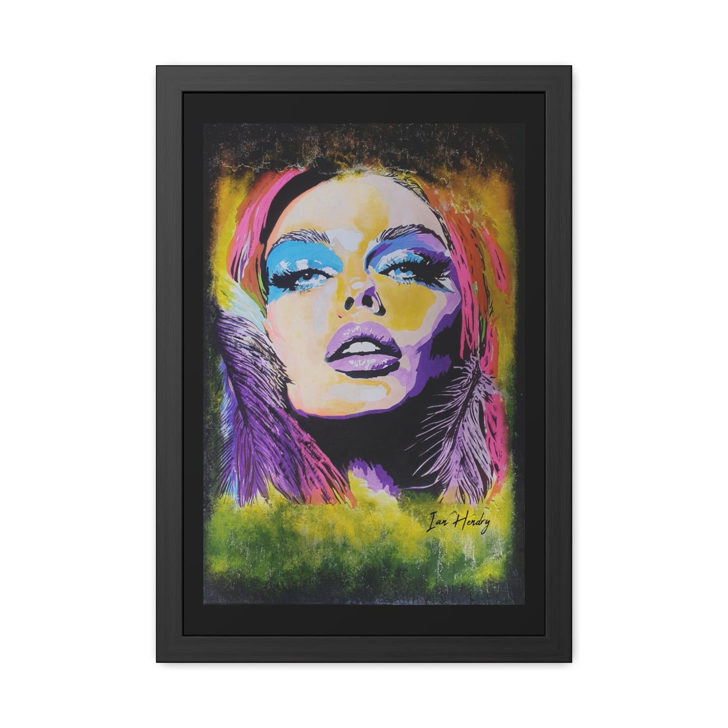 Pop Icon in Colour - Limited Edition Fine Art Print (Signed by Artist Painter) Framed| Popdragon Art