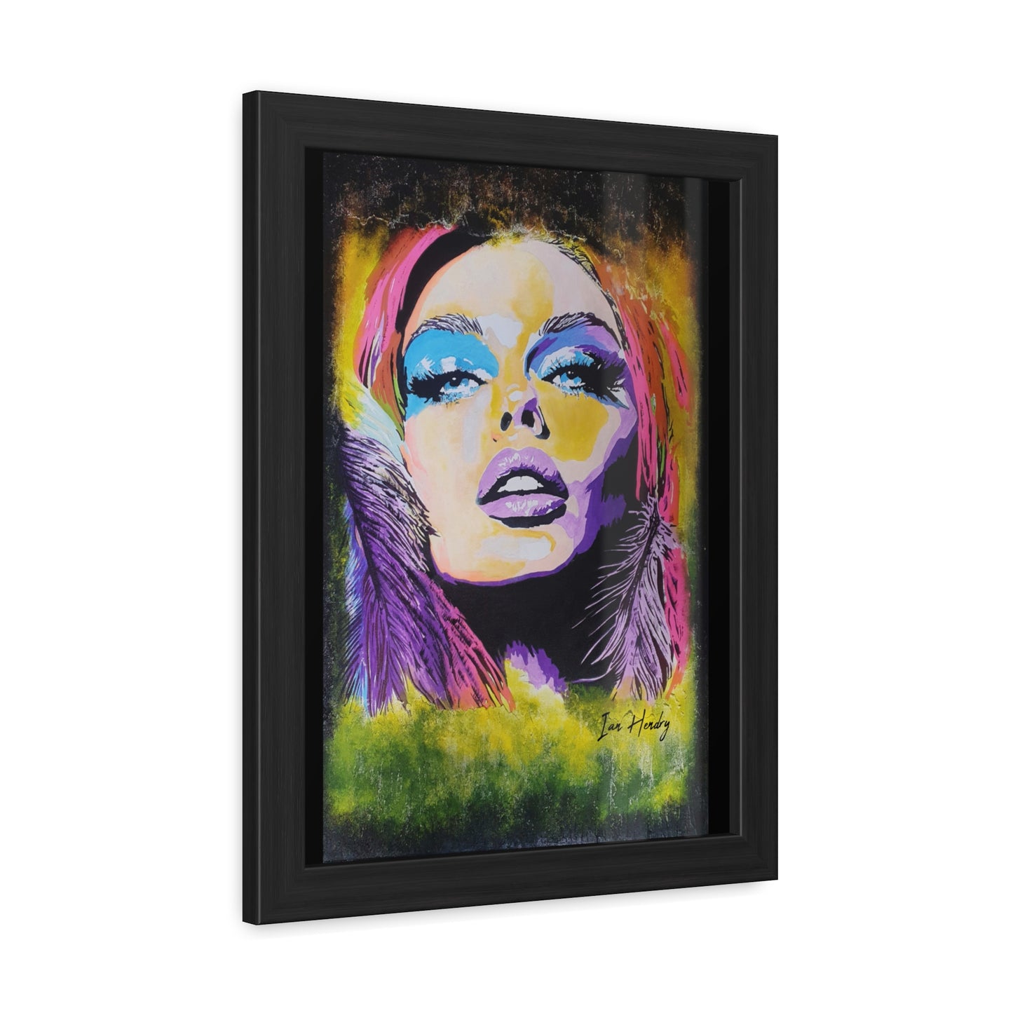 Pop Icon in Colour - Limited Edition Fine Art Print (Signed by Artist Painter) Framed| Popdragon Art