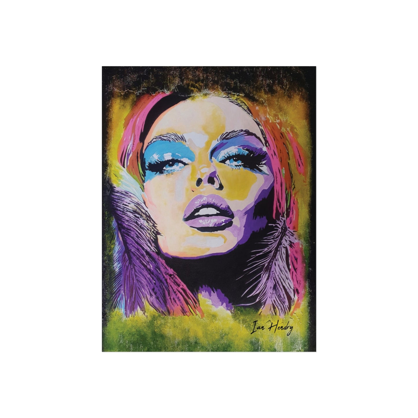 Pop Icon in Colour – Limited Edition Fine Art Print (Signed by Artist Painter) Unframed| Popdragon Art