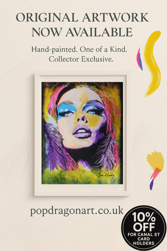 Original Painting Pop Icon on Canvas| Popdragon Art