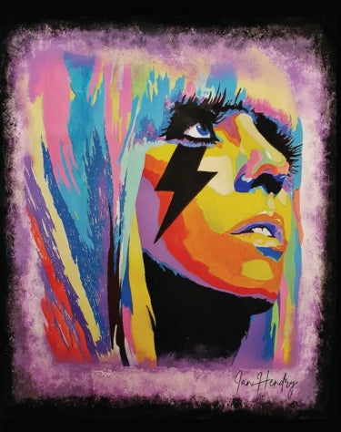 The Electric Showgirl – Original Textured Artwork (1 of 1)