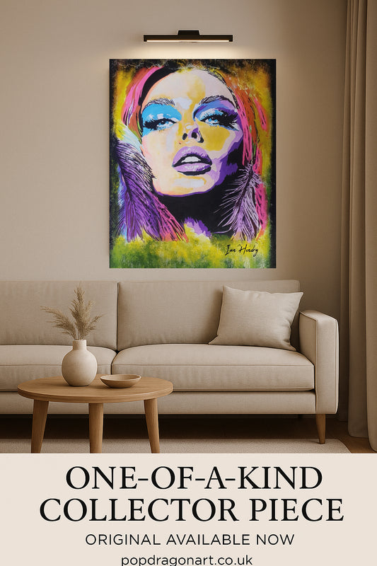 Original Painting Pop Icon on Canvas| Popdragon Art